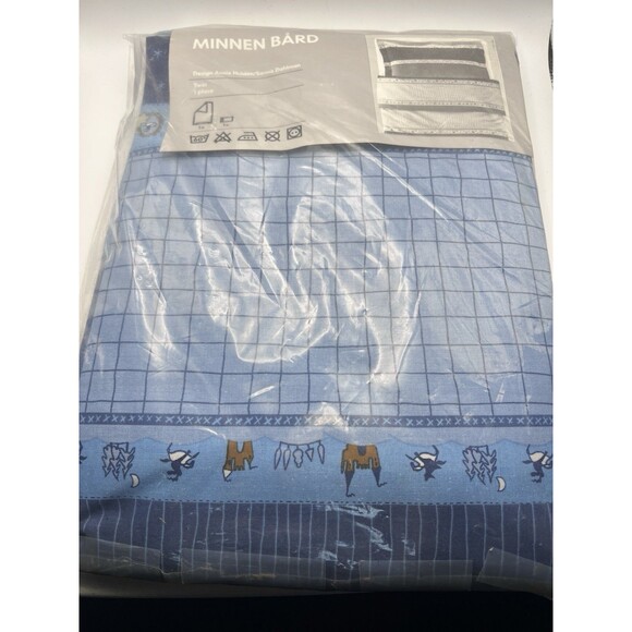 IKEA Minnen Bard Fairytale Prince Castle Twin Duvet Cover Sham Dragon Knight New - Picture 1 of 6